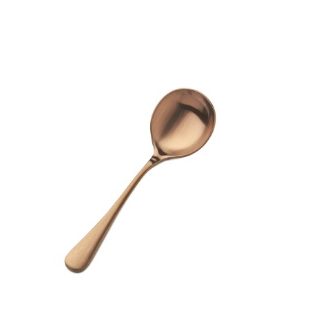 Bon Chef Como, Bouillon Spoon, Satin Finish, 18/10, 6.38" - Rose Gold Matte , set of 12 S4101RGM